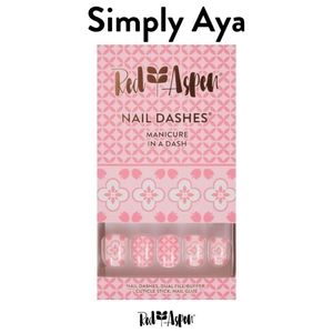 Red Aspen - Simply Aya Short Square Nail Dashes